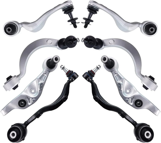 Frenzybro 8Pcs Front Upper Lower Forward Rearward Control Arm W/Bushings Ball Joints for Lexus LS460 2007-2015