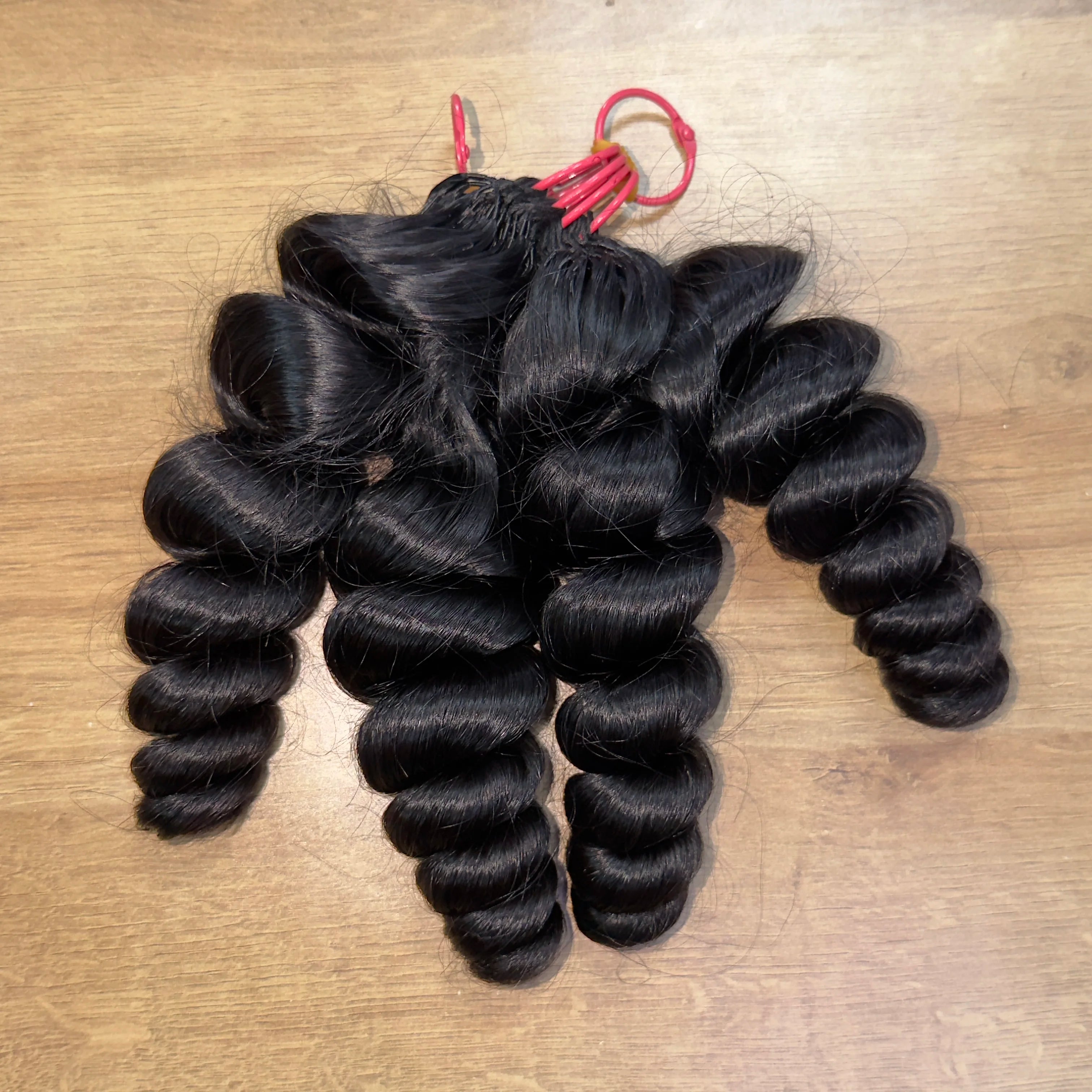 Wholesale Crochet Deep Wave Human Hair Extensions Pre Looped Italy Curly Crochet Braid Human Hair