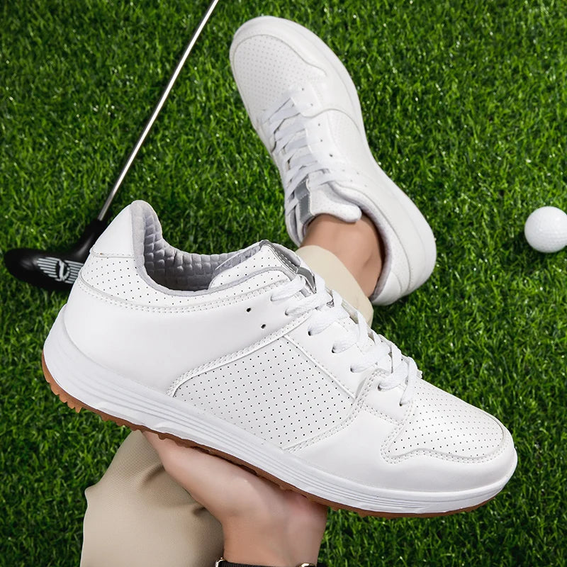 Custom Non-Slip Leather Mens Sports Shoes Waterproof Retro Golf Shoe Ladies Golf Shoes Man