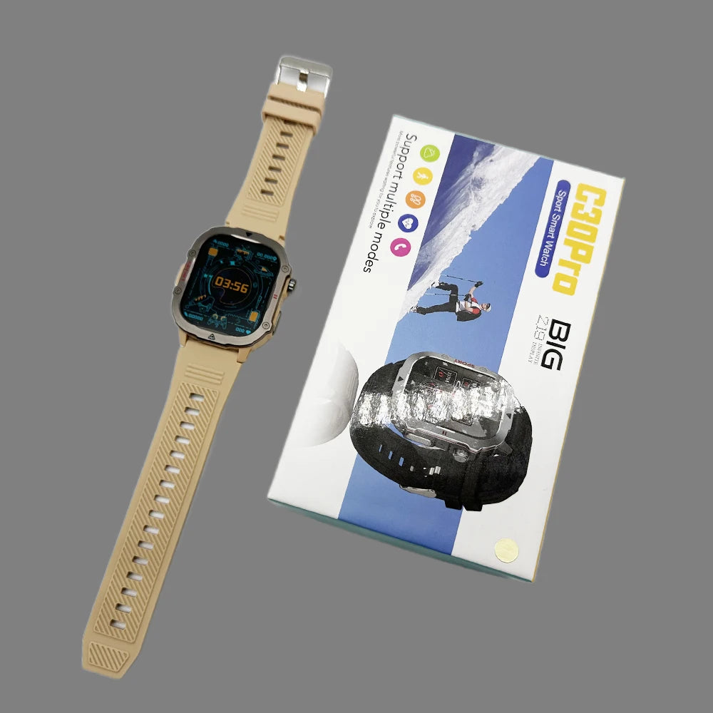New Arrivals C30 Pro SmartWatch 1.83inch BT Call Sports Modes Large Battery IP67 Waterproof Men Watches PK C20 Smart Watch 9