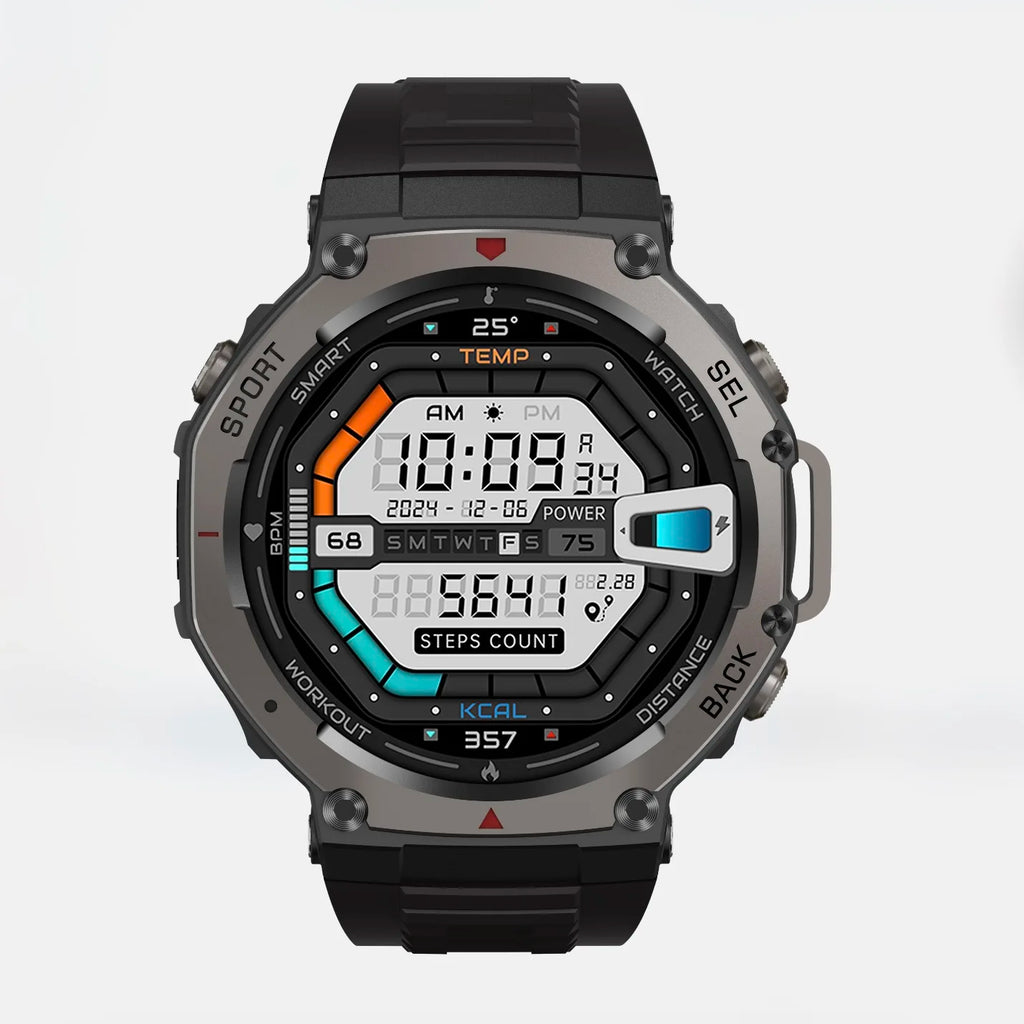 DM58 GPS Watch for Men Smart Watch 1.43inch AMOLED 5ATM Waterproof 400mAh Blood Oxygen Mood Sleep Monitoring Wearable Device