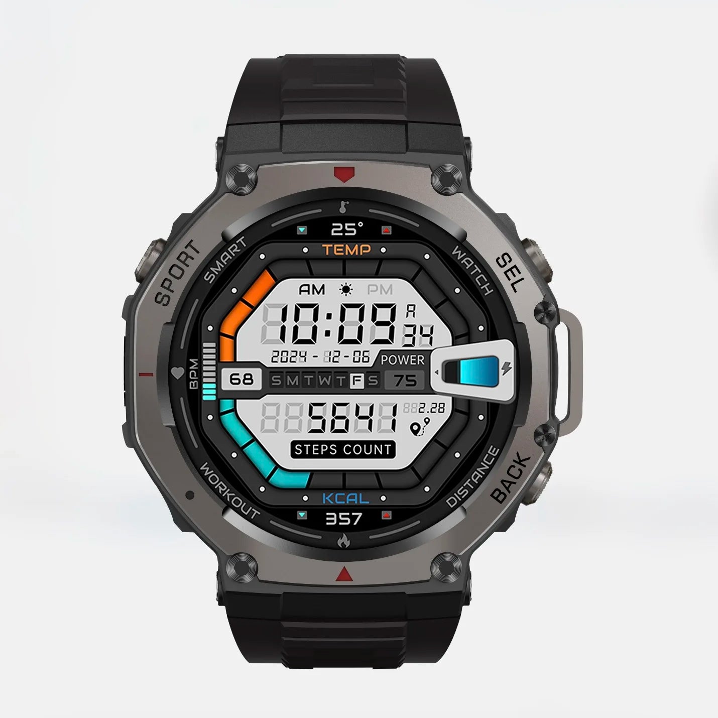 DM58 GPS Watch for Men Smart Watch 1.43inch AMOLED 5ATM Waterproof 400mAh Blood Oxygen Mood Sleep Monitoring Wearable Device