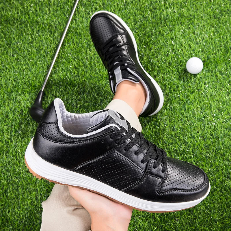 Custom Non-Slip Leather Mens Sports Shoes Waterproof Retro Golf Shoe Ladies Golf Shoes Man
