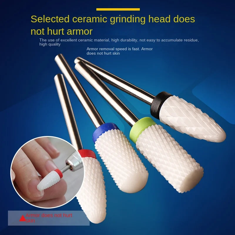 OEM Customizable Worker Letter 2.35 Nail Grinding Machine Tool Parts Featuring a Drill Bit with Ceramic Grinding Head