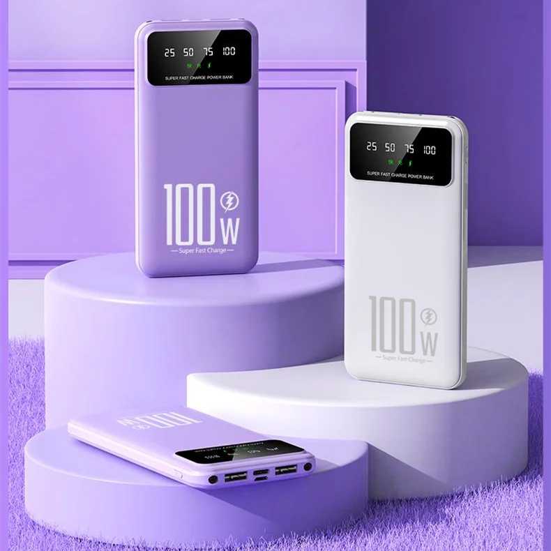 PD22.5W Super Fast Charging Mobile Power Banks 10000mah 18w Type-C Input Output With LED Flashlight Dual USB Power Bank 20000mAh