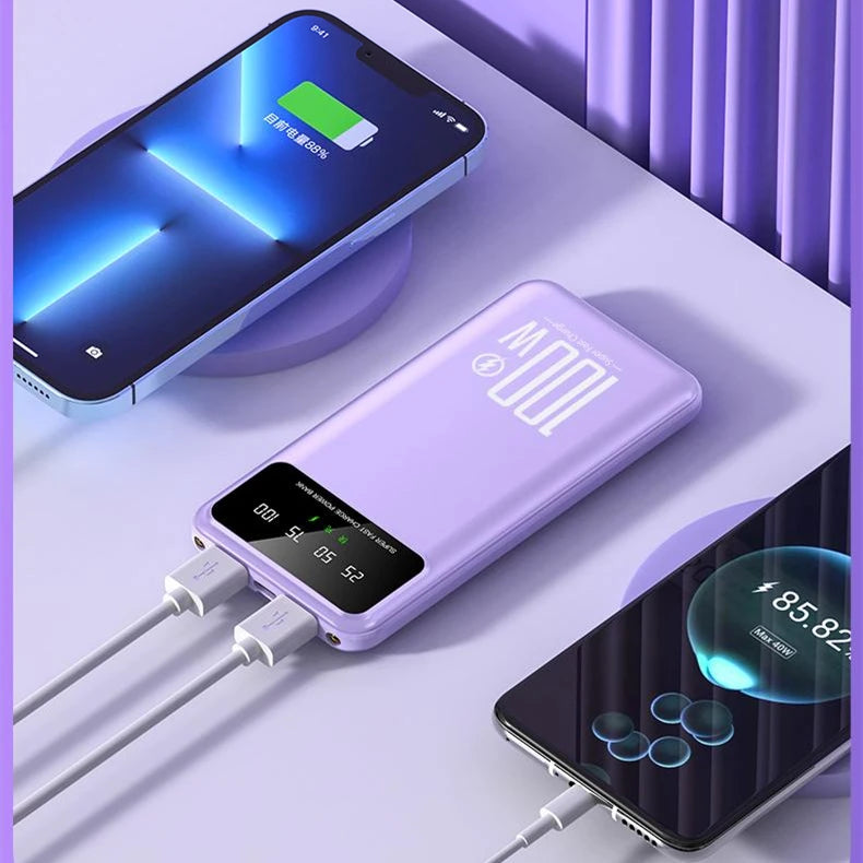 PD22.5W Super Fast Charging Mobile Power Banks 10000mah 18w Type-C Input Output With LED Flashlight Dual USB Power Bank 20000mAh