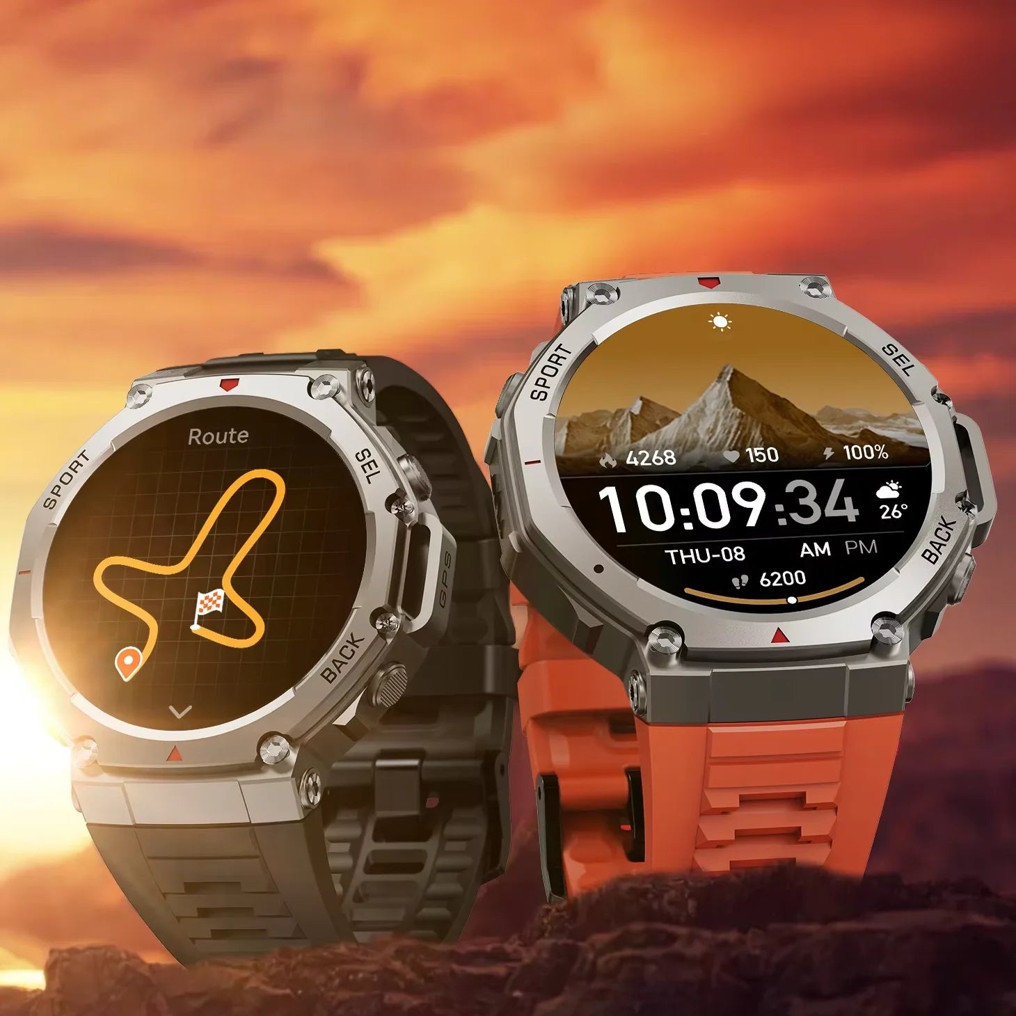 DM58 GPS Watch for Men Smart Watch 1.43inch AMOLED 5ATM Waterproof 400mAh Blood Oxygen Mood Sleep Monitoring Wearable Device