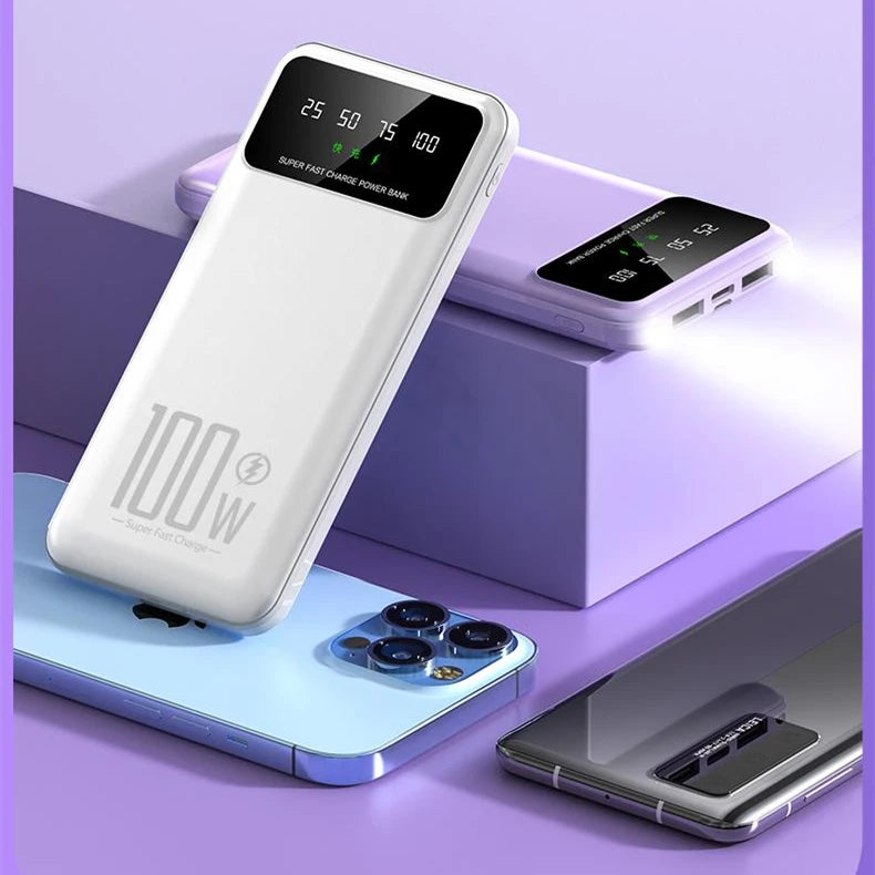 PD22.5W Super Fast Charging Mobile Power Banks 10000mah 18w Type-C Input Output With LED Flashlight Dual USB Power Bank 20000mAh