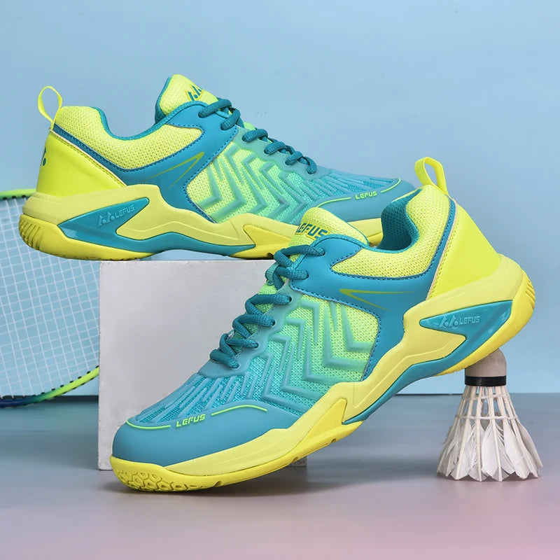 Custom New Design Table Tennis Shoes Shock-absorbing Cushioning Breathable Pickleball Shoes Men Badminton Sneaker