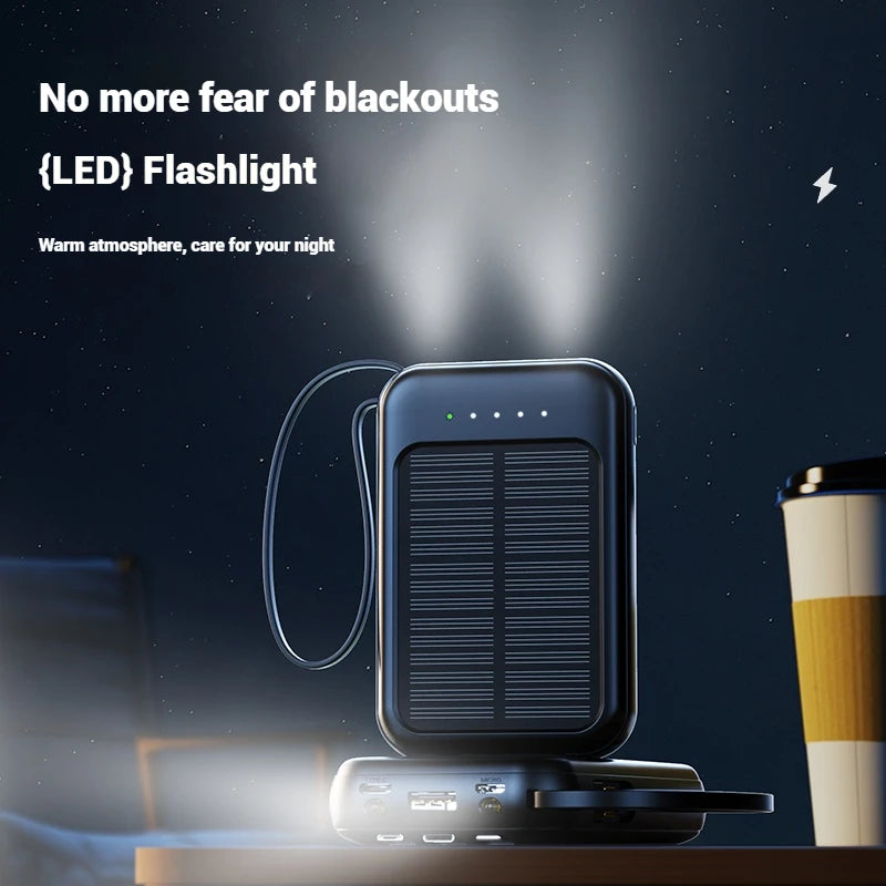 Trending Custom Outdoor Mobile Portable Charger Power Bank Station Mini Banco De Energia Portatil Solar 10000mAh Power Bank