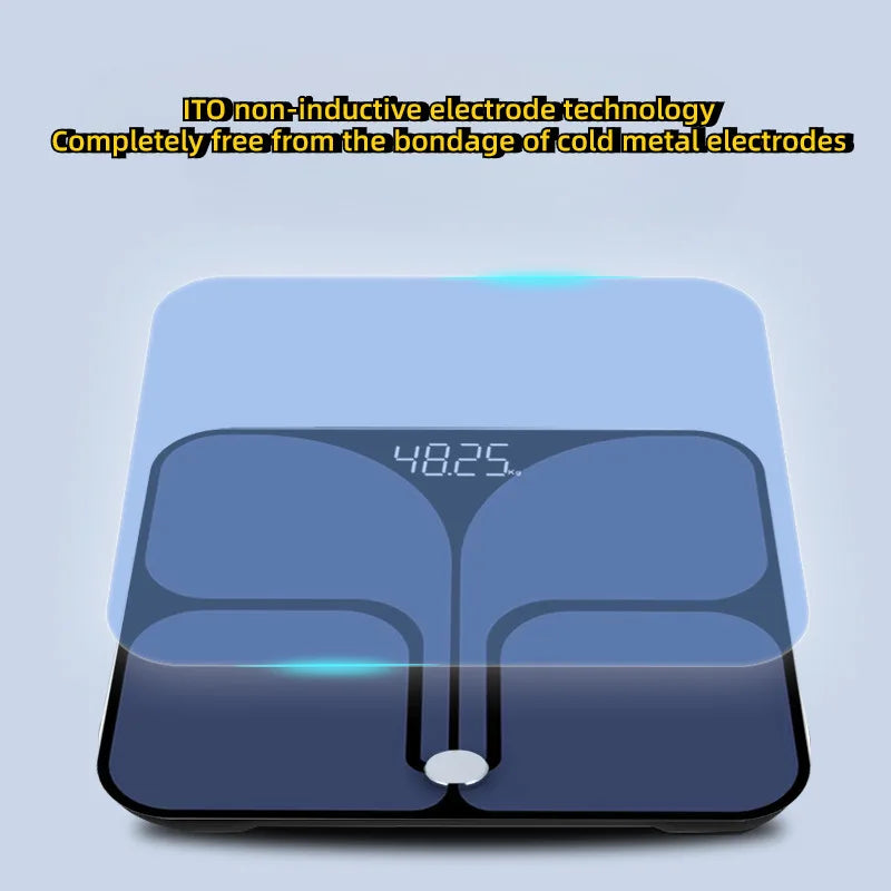 TRO Smart Balance Scale Sensor 180KG Test 18 Measurement Datas Diet APP Body Fat Scale with Bluetooth Wifi Tempered Glass Scale
