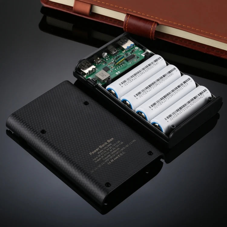 HAWEEL With 2x USB Output & Display DIY 4x 18650 Battery (Not Included) 12000mAh Dual-way QC Charger Power Bank Case Box