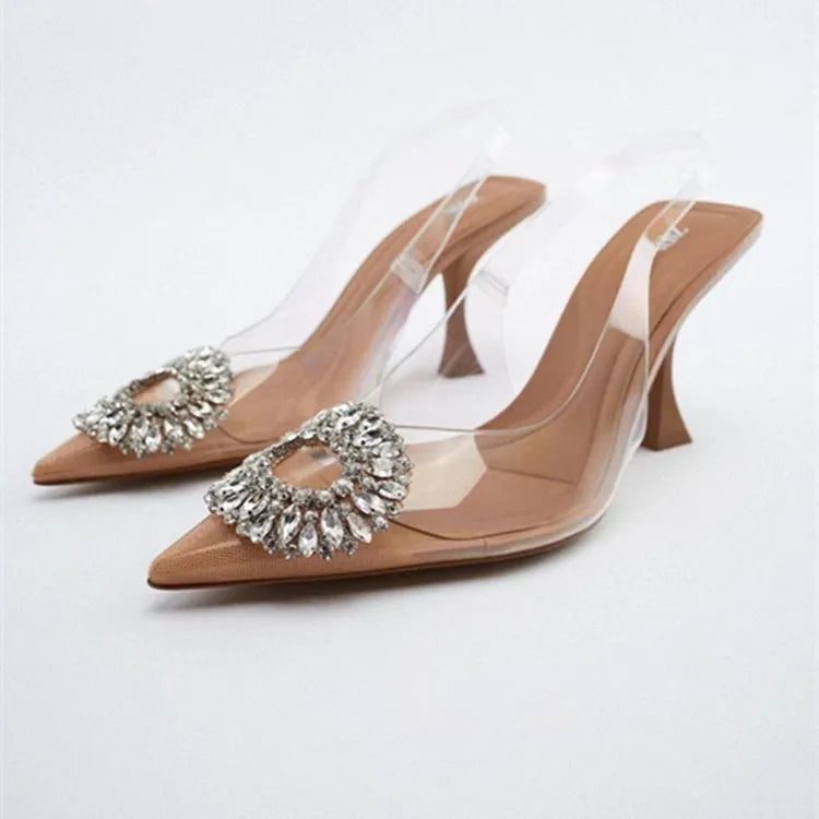 High Heeled Women's   New Clip Toe Breathable   Thick Heel Cool Heels for Women's Boots