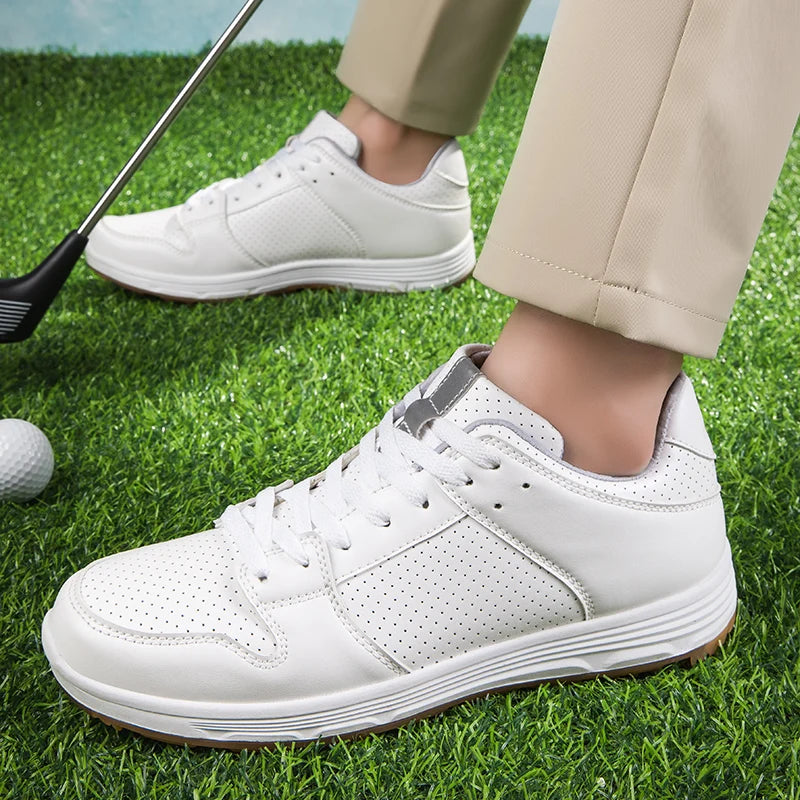Custom Non-Slip Leather Mens Sports Shoes Waterproof Retro Golf Shoe Ladies Golf Shoes Man