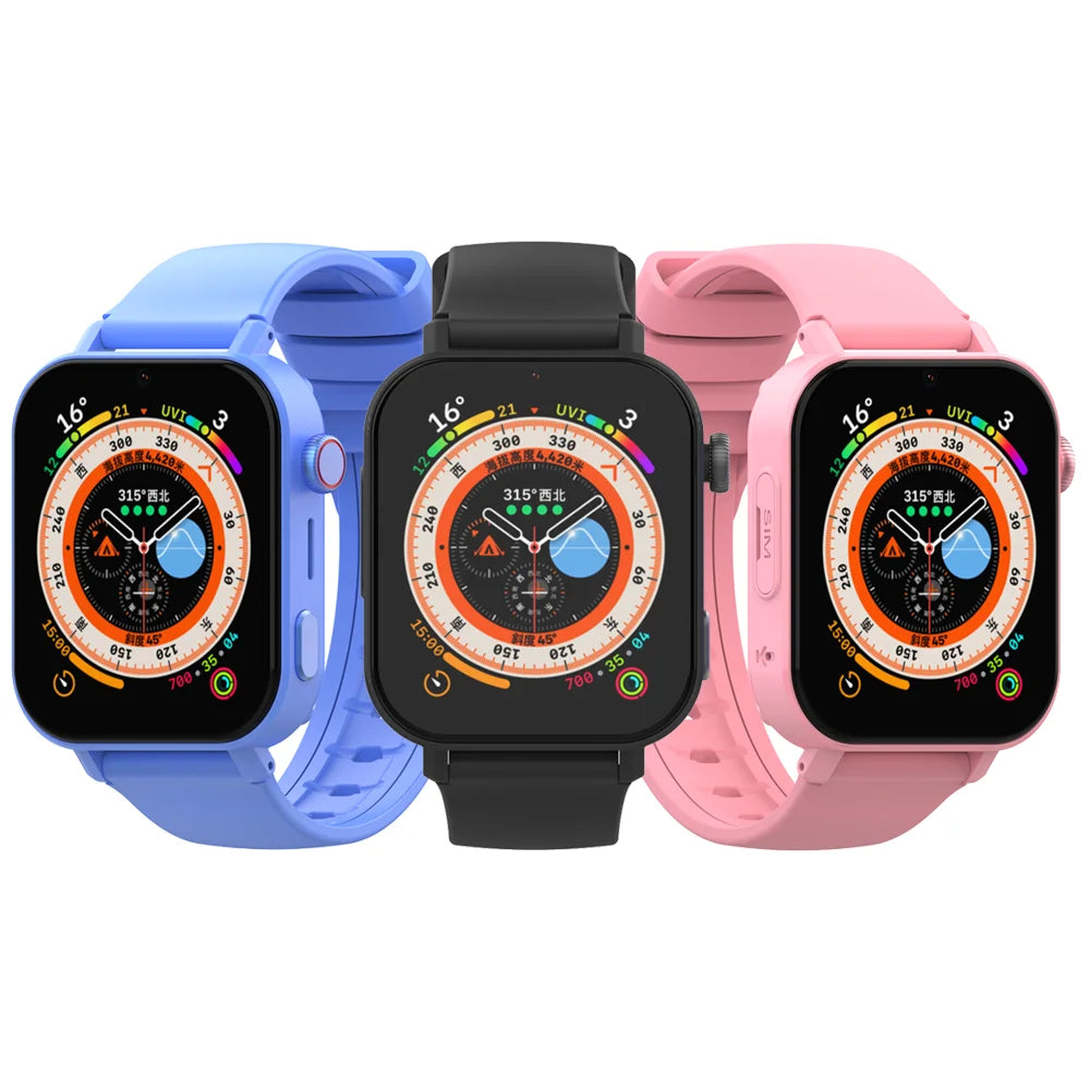 2024 New Children's Smart Watch Global Positioning System SIM Card Video Call Watch Men's and Women's Smart Watches
