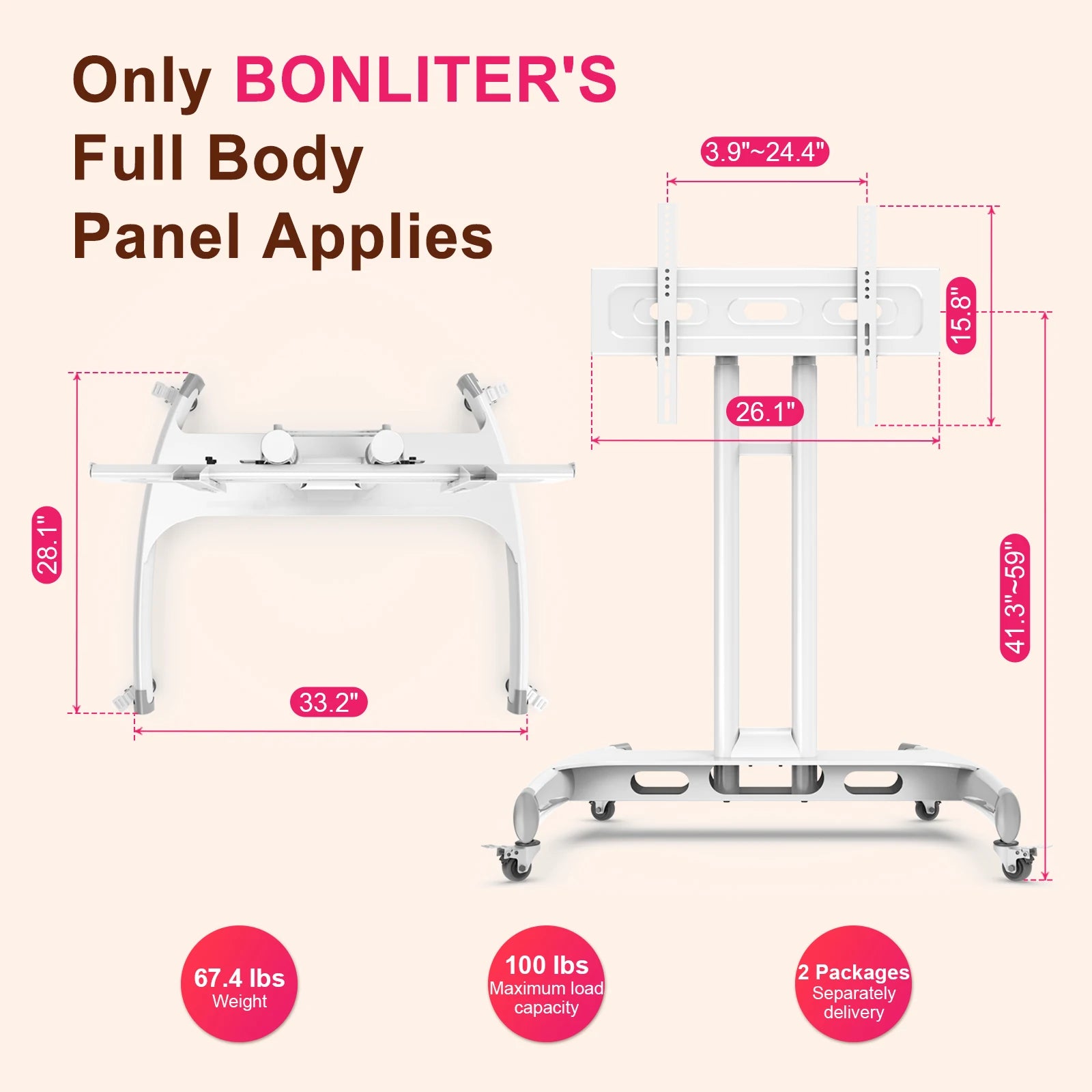 Bonliter Esthetics Equipment Multifunctional Bracket PDT Machine Infrared Led Lamp Red Light Therapy Device Panel Stand