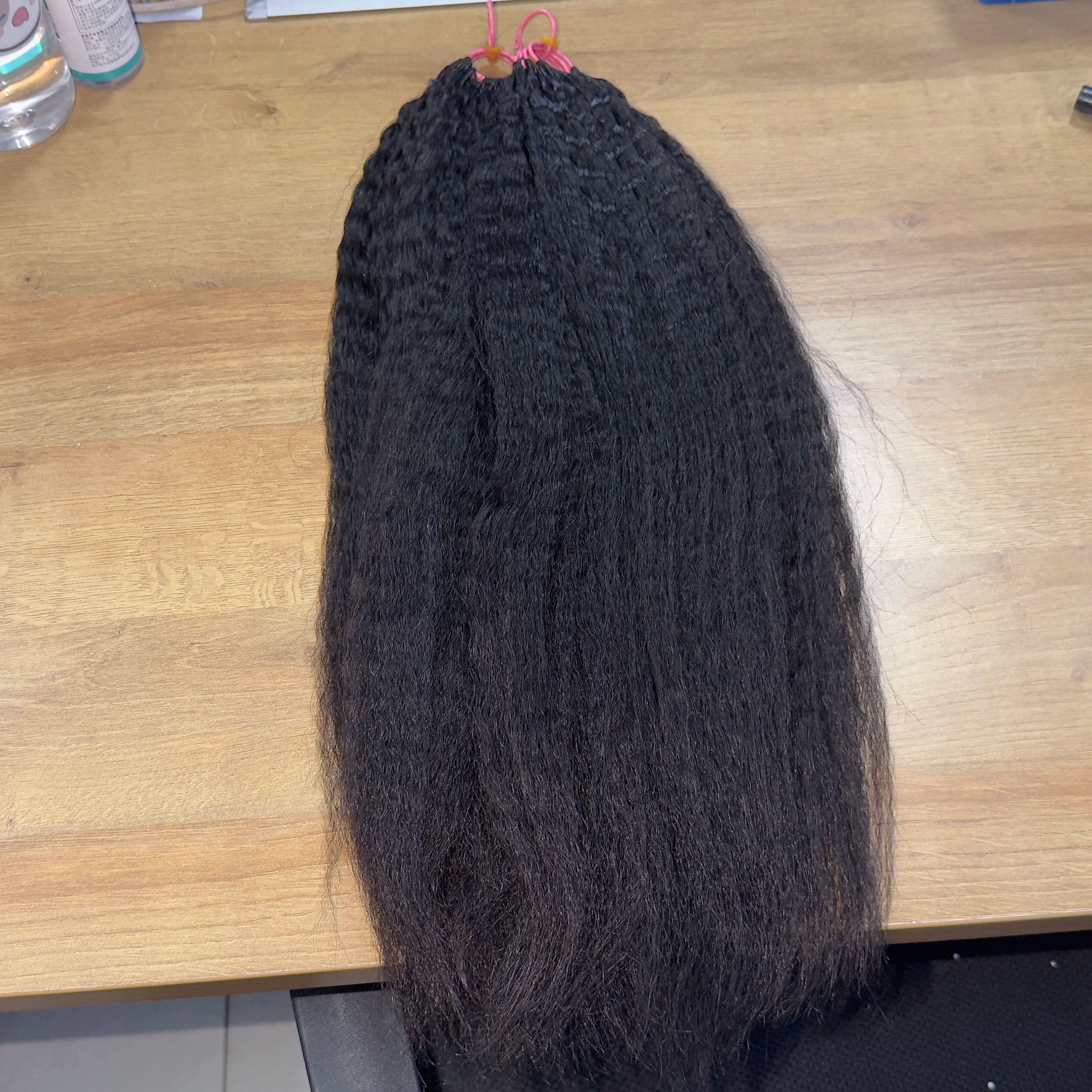 Wholesale Crochet Deep Wave Human Hair Extensions Pre Looped Italy Curly Crochet Braid Human Hair