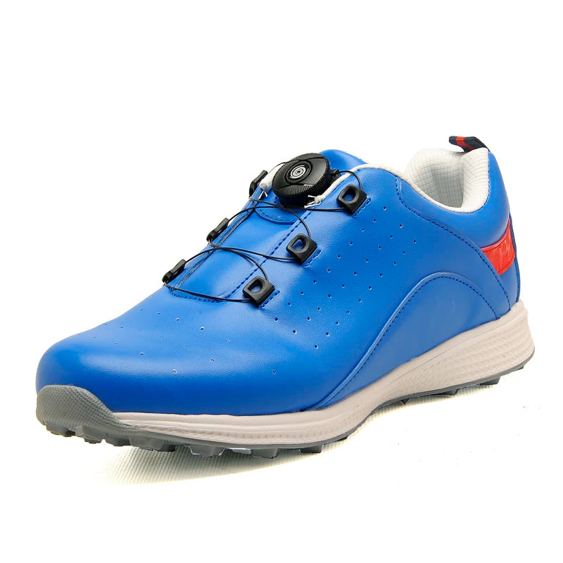 New Models Classic Golf Shoes for Men Brand Luxury Plain White Leather Shoes Sports Transparent Studs Outsole Big Size 46