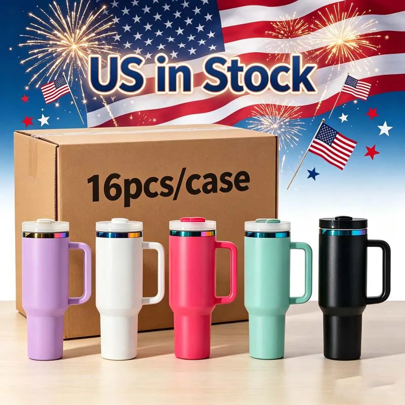 Us Warehouse 40 OZ Rhinestones Bling Leak Proof Home Use 40 OZ Insulated Water Bottle for Home Office Outdoor Daily Use