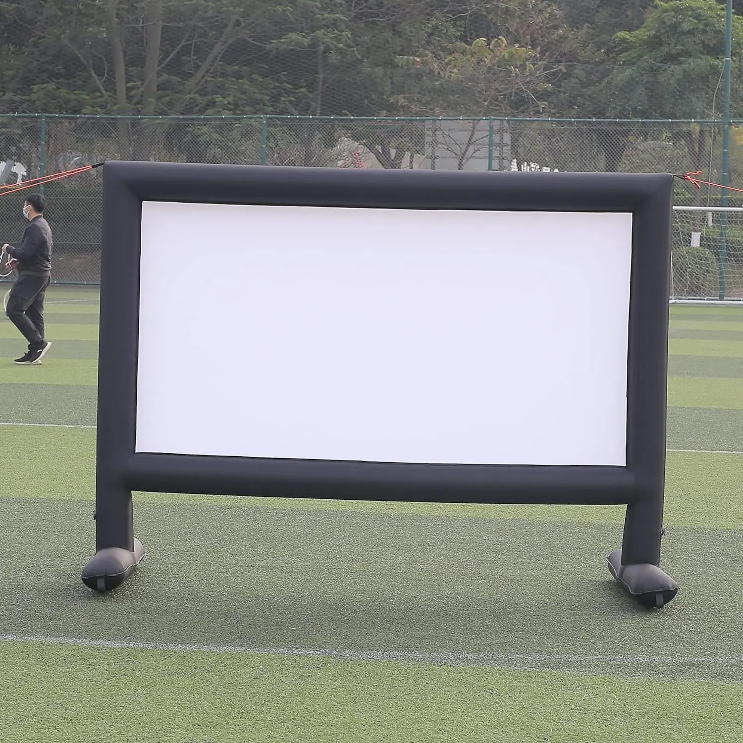 SAYOK 100inches Inflatable Movie Projector Screen 9.6ft - for Indoor Outdoor Durable Movie Screen No Need to Keep Inflating