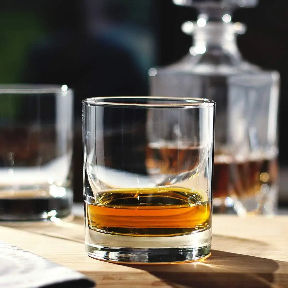 USA Warehouse Pack of 12 Whiskey Set with 10oz Single Glasses Cups, Coaster and Wooden Gift Box for Laser Engrave Blanks