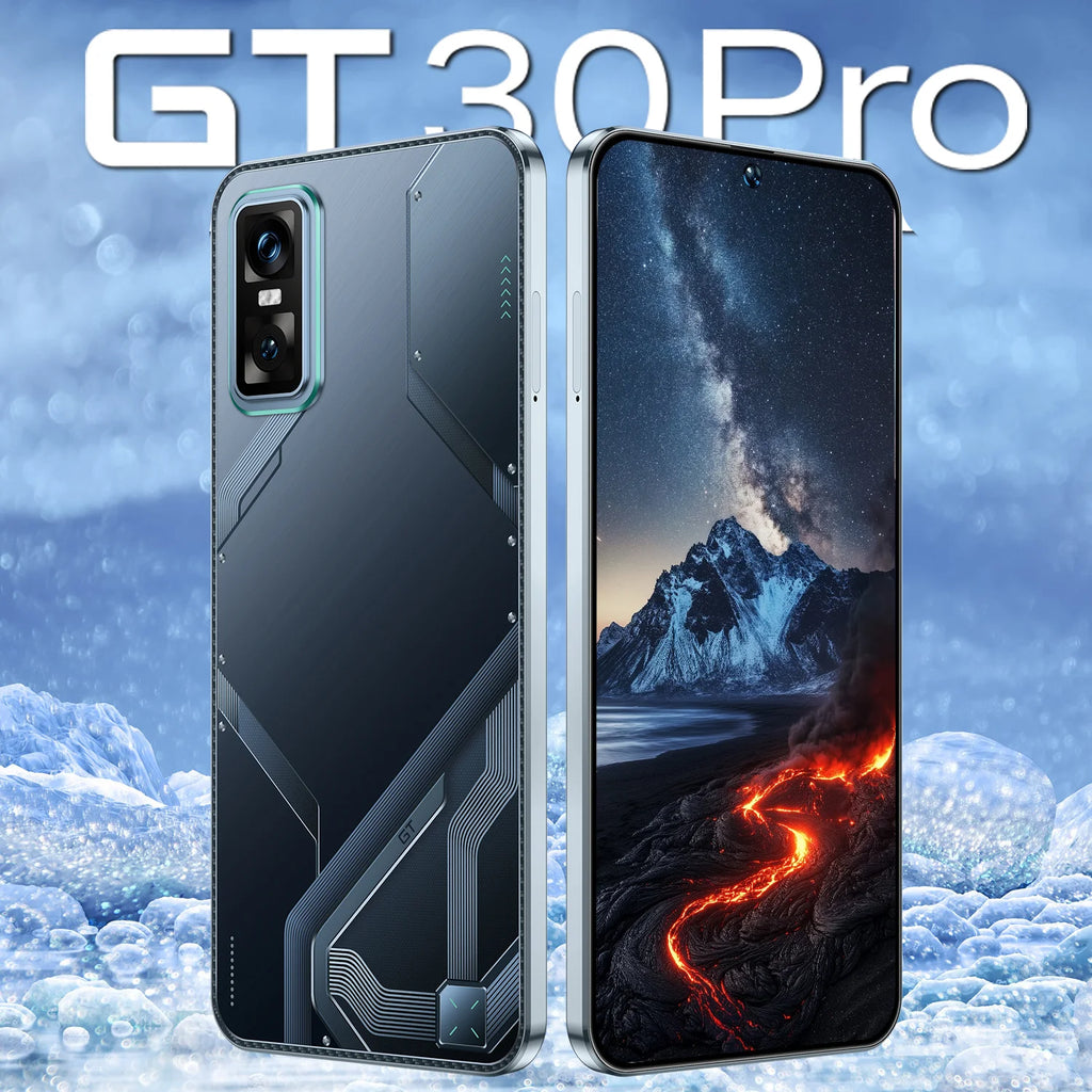 2025 New GT30 Pro Android14 5g Smartphone HD 7.3 Inch Screen Deca Core CPU LTE Cellular Dual Card Mobile Phone