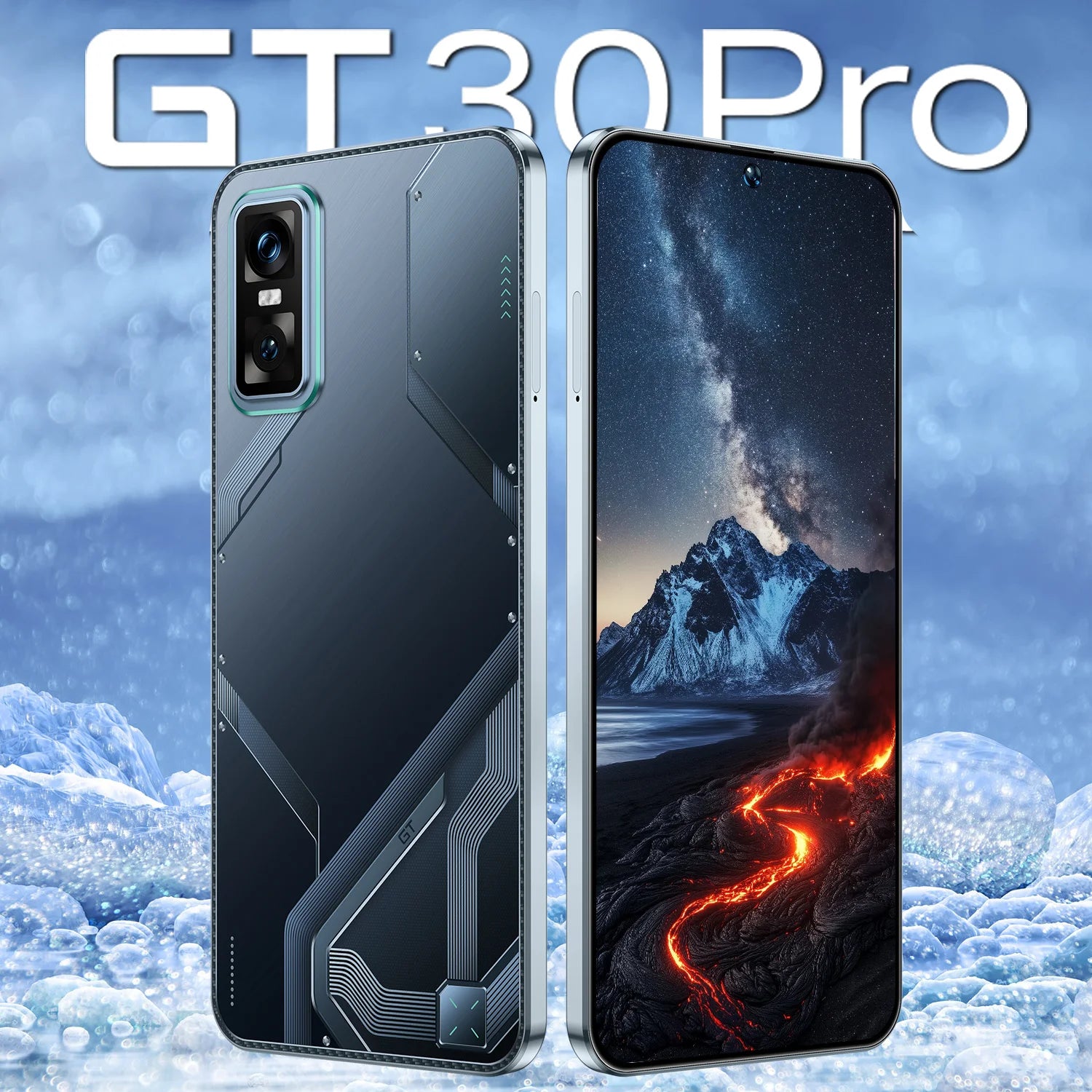 2025 New GT30 Pro Android14 5g Smartphone HD 7.3 Inch Screen Deca Core CPU LTE Cellular Dual Card Mobile Phone