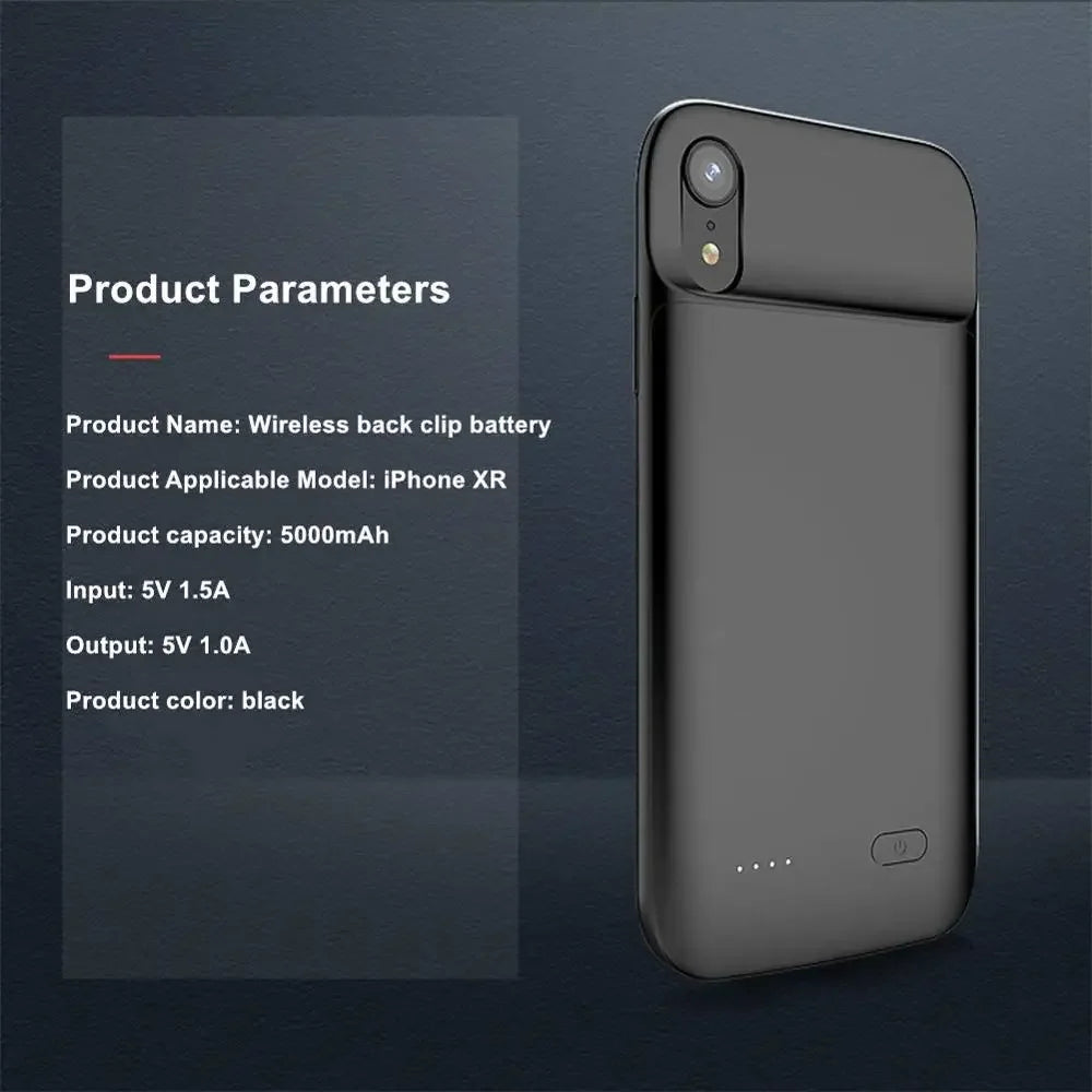 For iPhone XR Battery Case X XS XR XS Max Audio Output Soft Silicone Cover Charging Power Bank for iPhone XR Battery Case