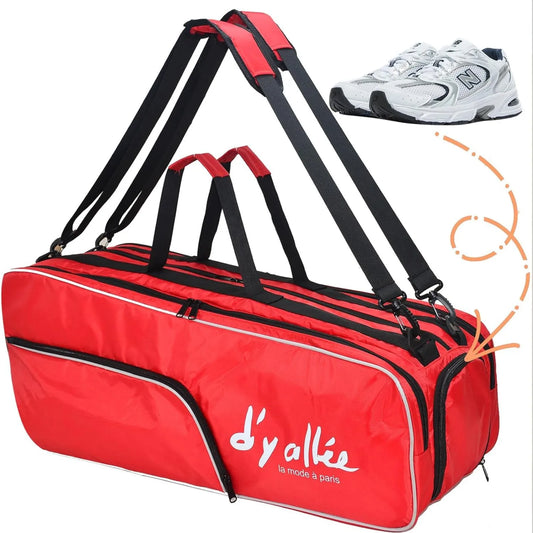 Professional Tennis Bag 6 Rackets  with Shoes Compartment for Men Women Racquetball Racket Pickleball Paddle Portable Tennis Bag