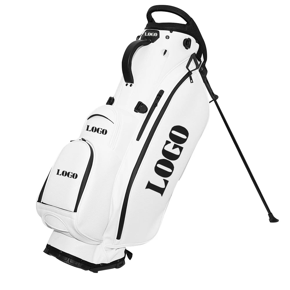 JBoss Golf Custom 1 Piece Professional Custom logo Golf Stand Bag 5 14 Divider Pu Leather Waterproof Golf Bags