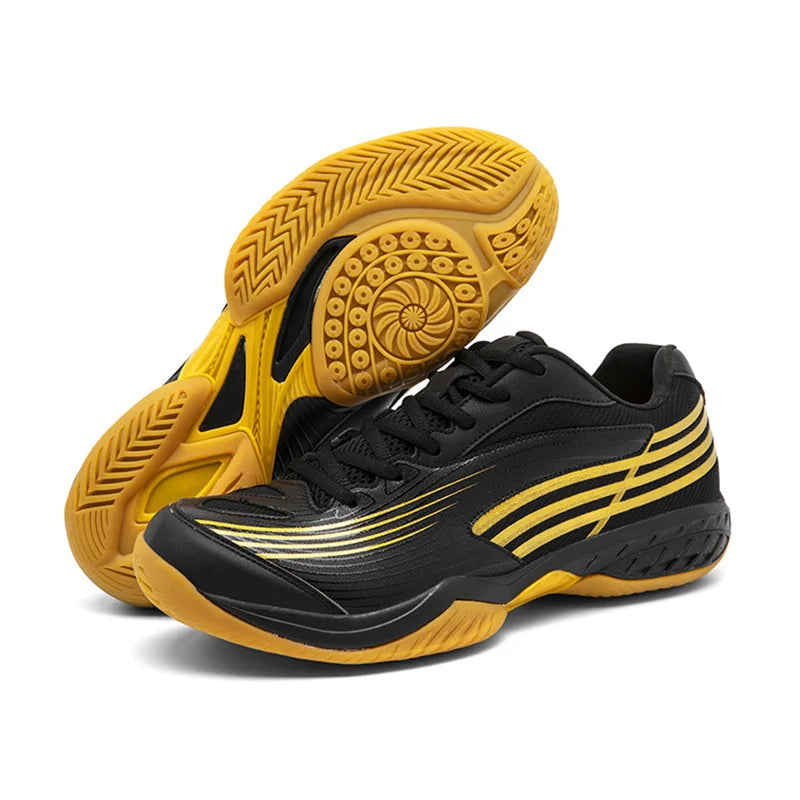 2025 New Cross-border Breathable Four Seasons Lace-up Badminton Pickleball Shoes Non-slip Beef Sole Mesh for Autumn Table Tennis