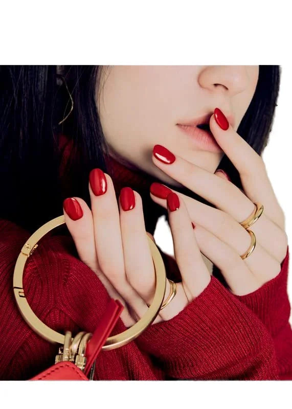 Hot Sale 16 Tips Solid Color Semi-Cured Gel Nail Stickers UV Light Durable Waterproof Long-Lasting Gel Nail Stickers Wholesale
