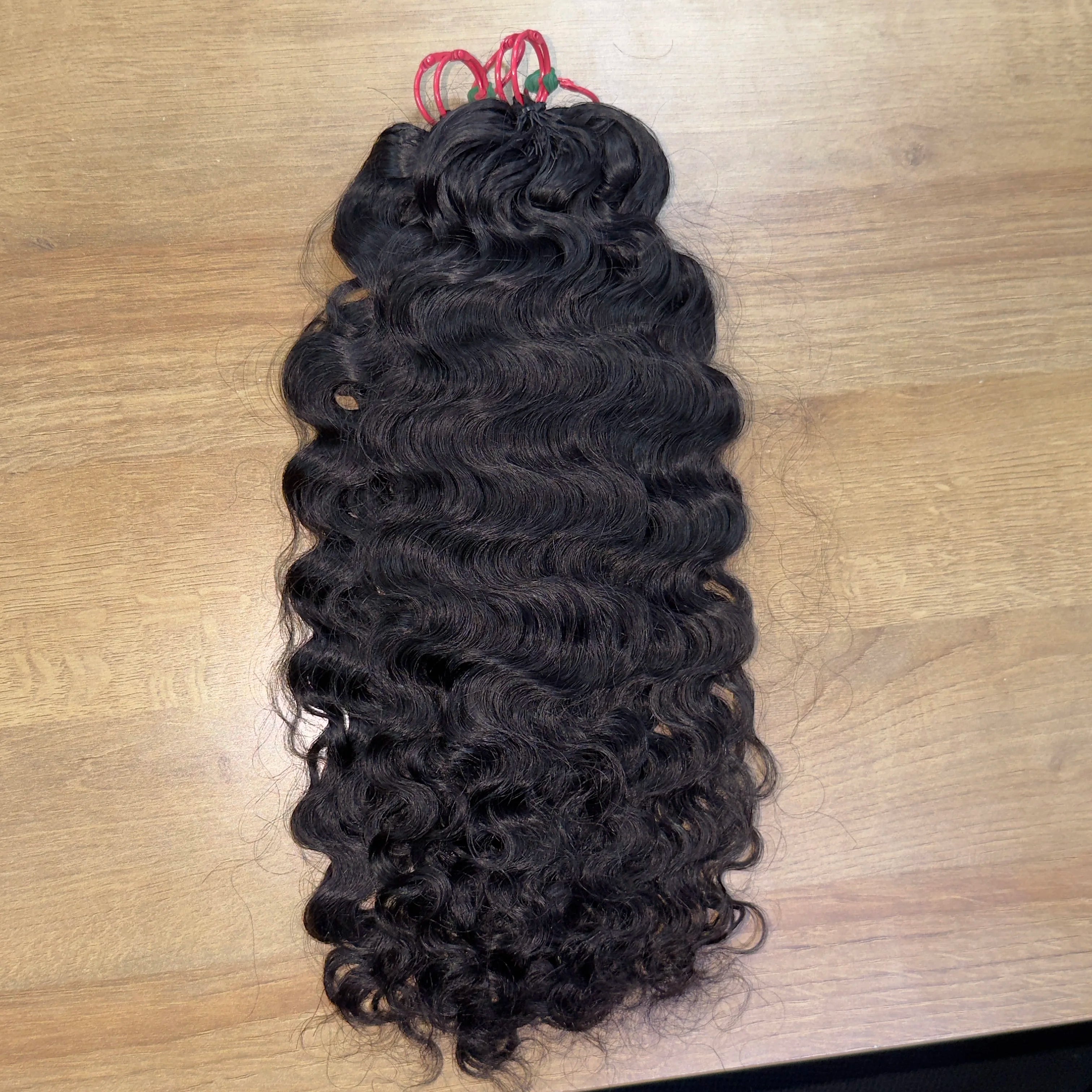Wholesale Crochet Deep Wave Human Hair Extensions Pre Looped Italy Curly Crochet Braid Human Hair