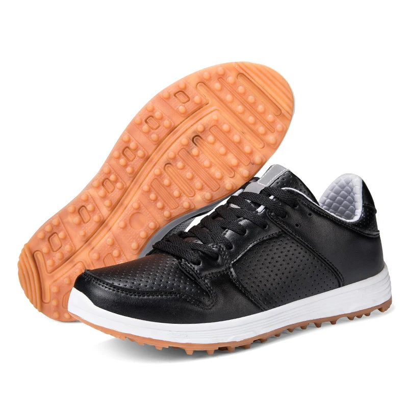 Custom Non-Slip Leather Mens Sports Shoes Waterproof Retro Golf Shoe Ladies Golf Shoes Man