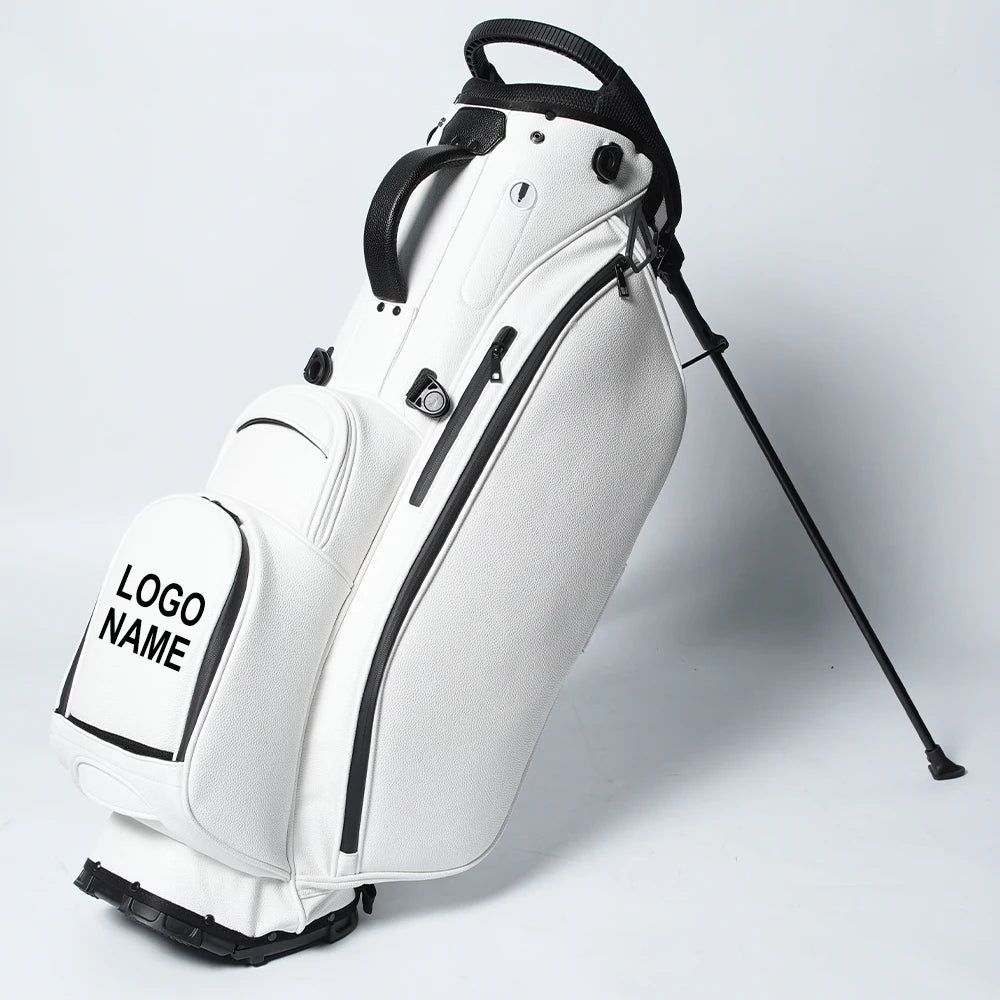 ASL GOLF Wholesale Custom Yellow Golf Bags Disc Pouch Leather Waterproof Attachment Golf Bag Stand