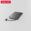 Ultra Thin Slim Credit Card Powerbank Size 5000mAh Slim Built in Cable Fast Charging Portable Charger Mini Power Bank