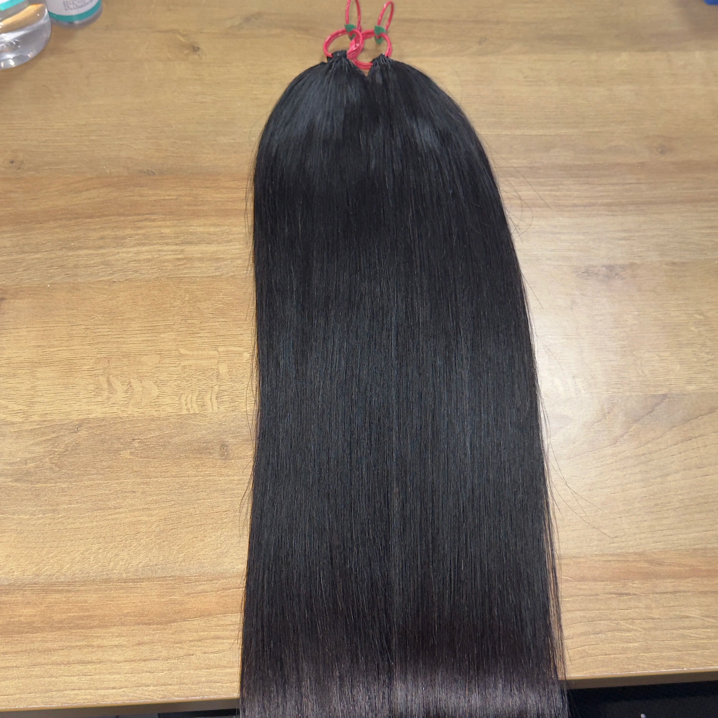 Wholesale Crochet Deep Wave Human Hair Extensions Pre Looped Italy Curly Crochet Braid Human Hair