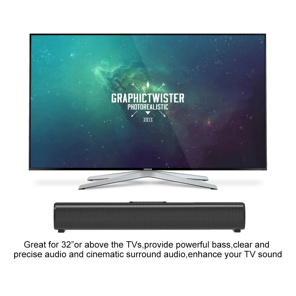 S20 16 Inch Wireless Bass 30W BT TV Soundbar ARC AUX Home Theater Soundbar Speaker System With Remote Control