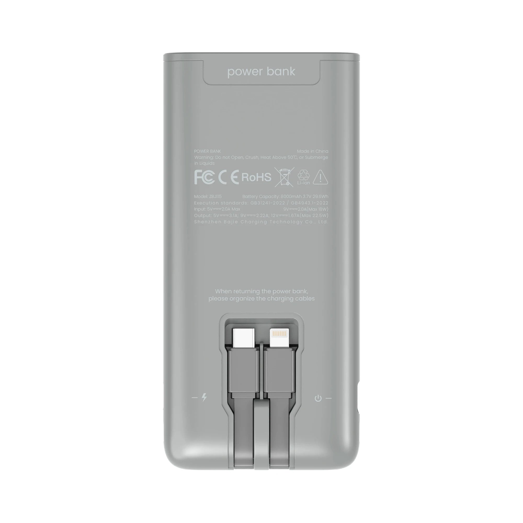 Mobile Sharing Power Bank 8000 MAh With Three Usb Wireless Power Bank Battery  Power Bank Battery