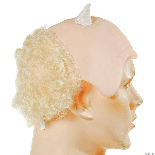 Bald and horned headpiece
