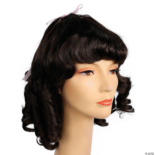 Little women wig med chestnut brown 6