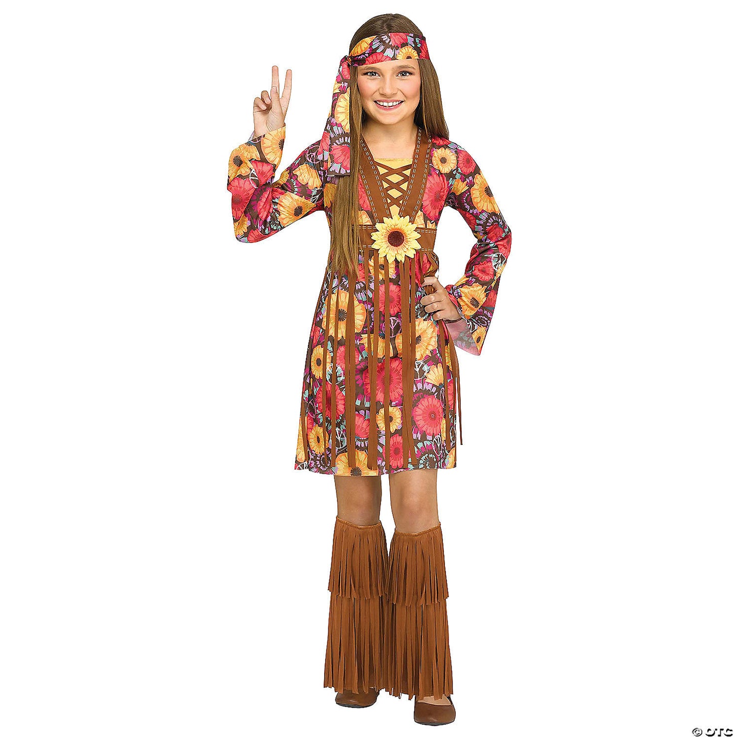Kids Flower Power Hippie Costume Medium 810