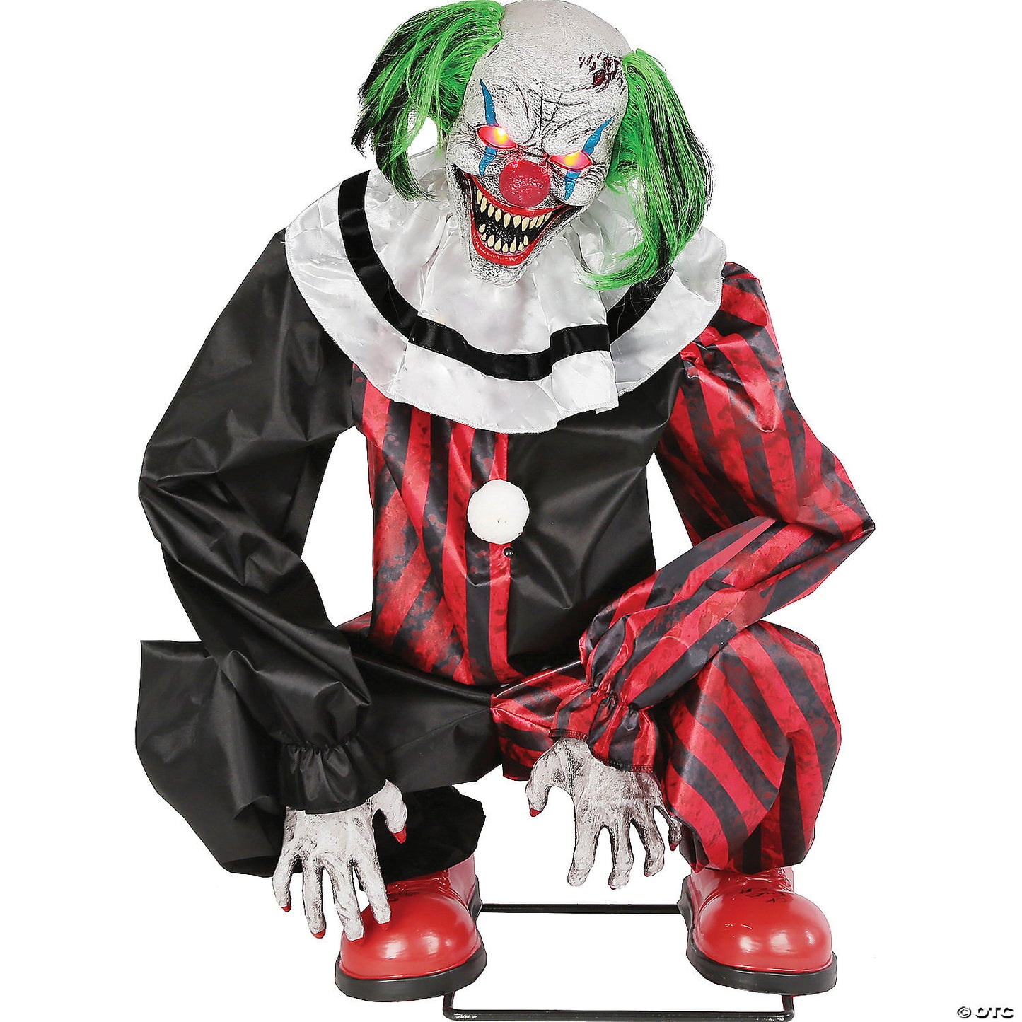 20inch Animated Crouching Red Clown Prop