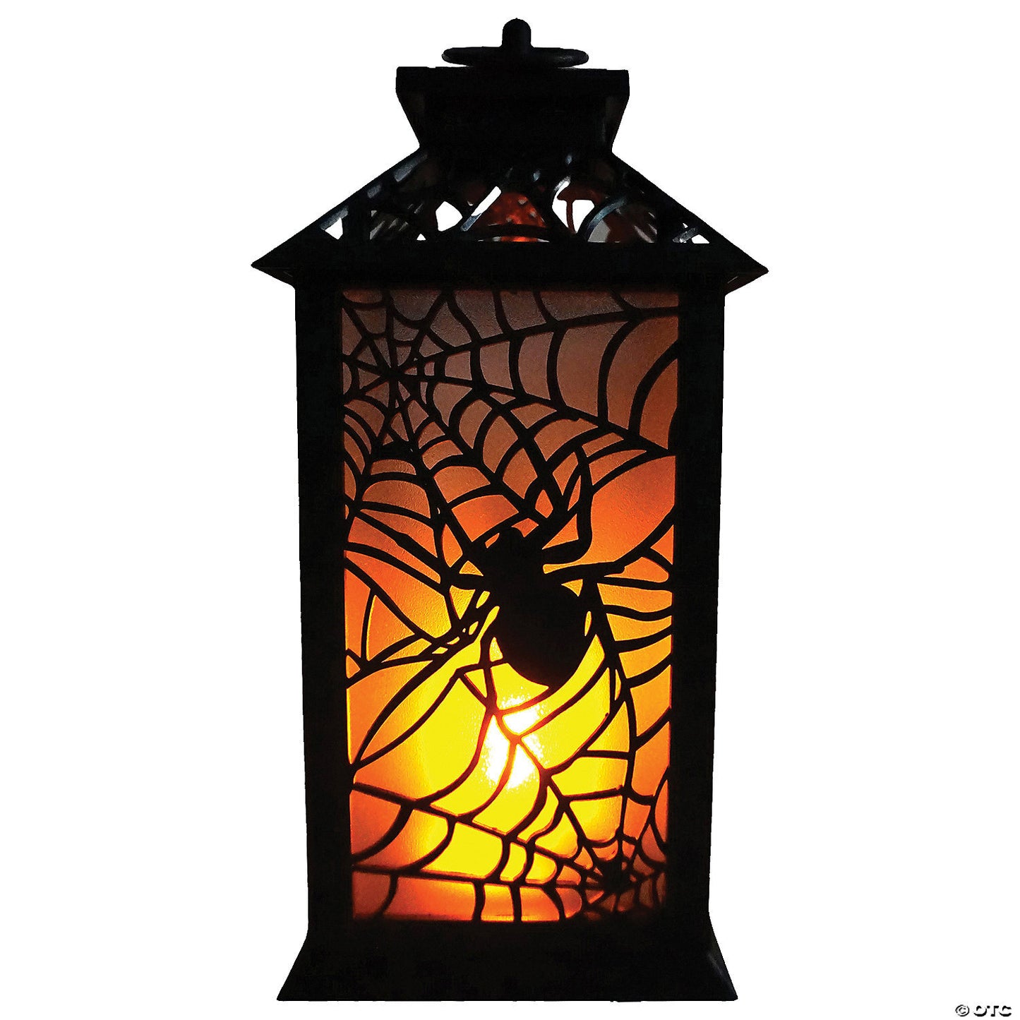 Flaming plastic latern 11.5in