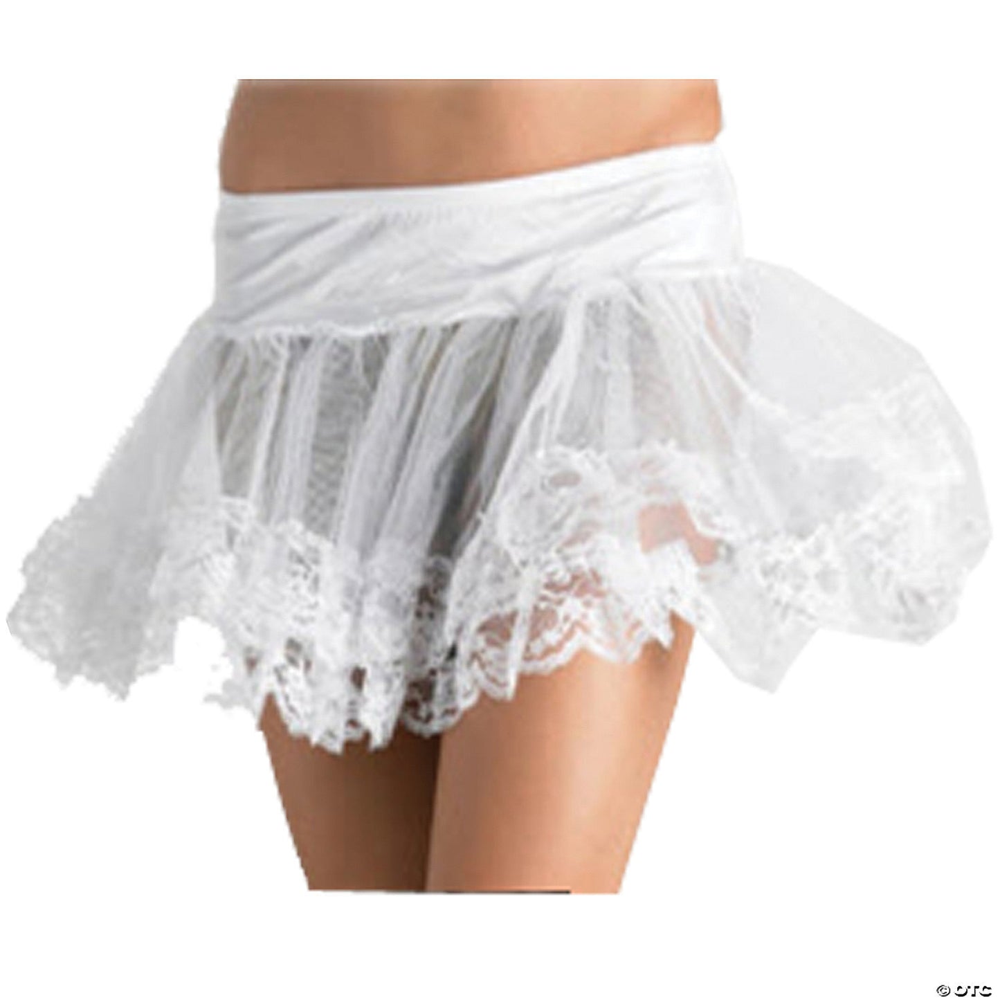 Lace bottom petticoat-white