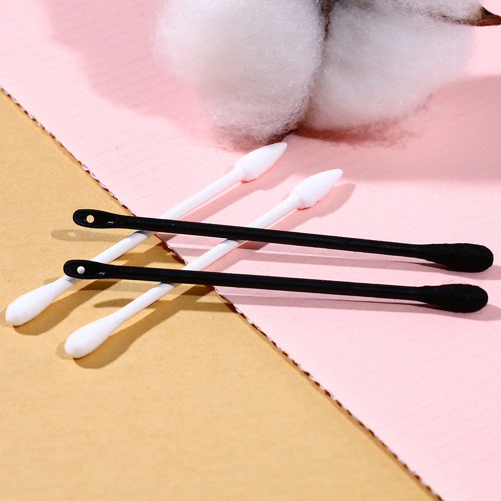 Black Extrusion Pox Stick Blackhead Care Double-headed Cotton Swab Independent Packaging Disposable Cotton Swab Multifunctional Makeup Remover Cotton Stick