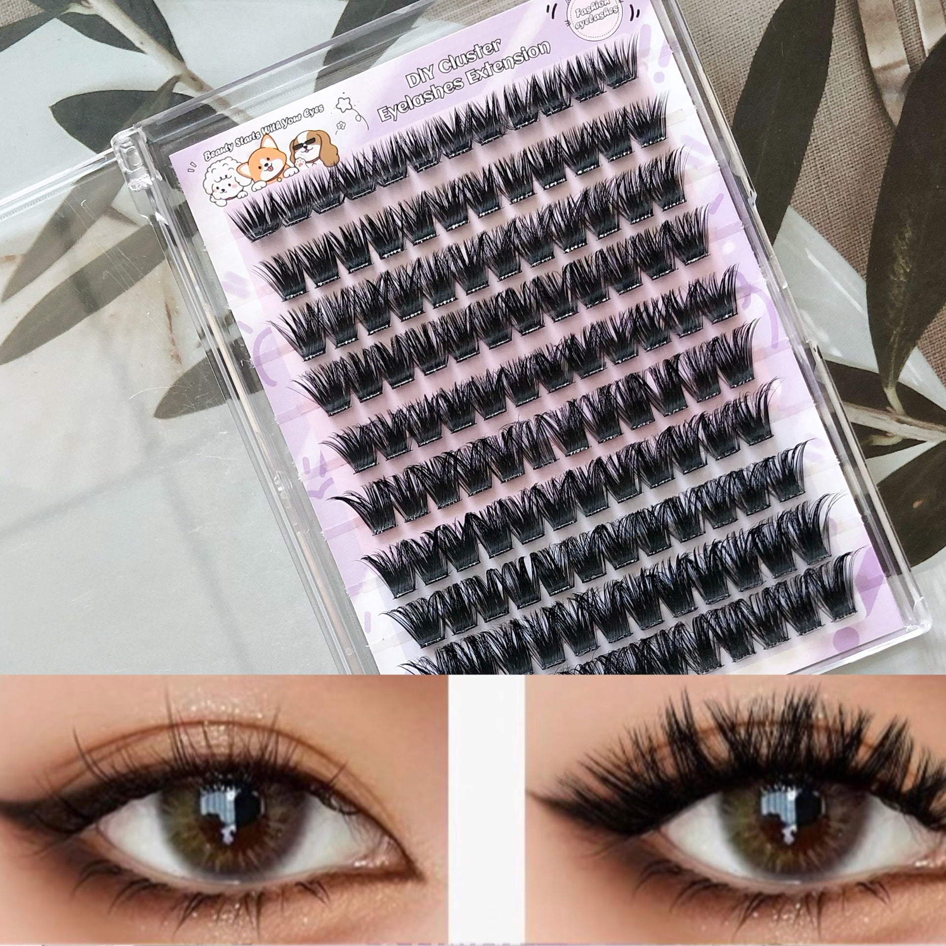 New European and American 10-Row Mj87 Amazon DIY Self-Grafting Set European and American Thick and Popular Cross-Border False Eyelashes