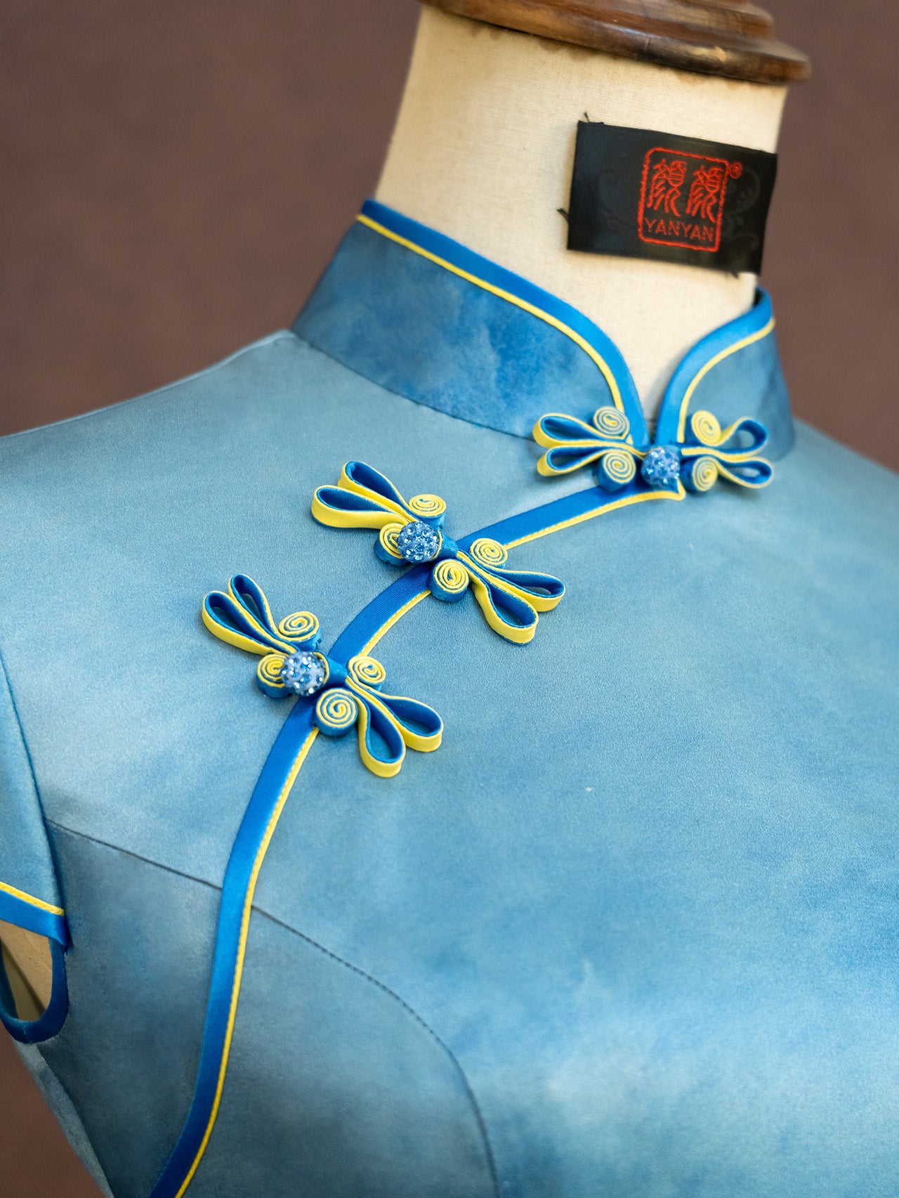 [Customized Pre-Sale] Original Design Silk Printed Fabric Cheongsam Van Gogh Painting Work Product Style Cheongsam Customization