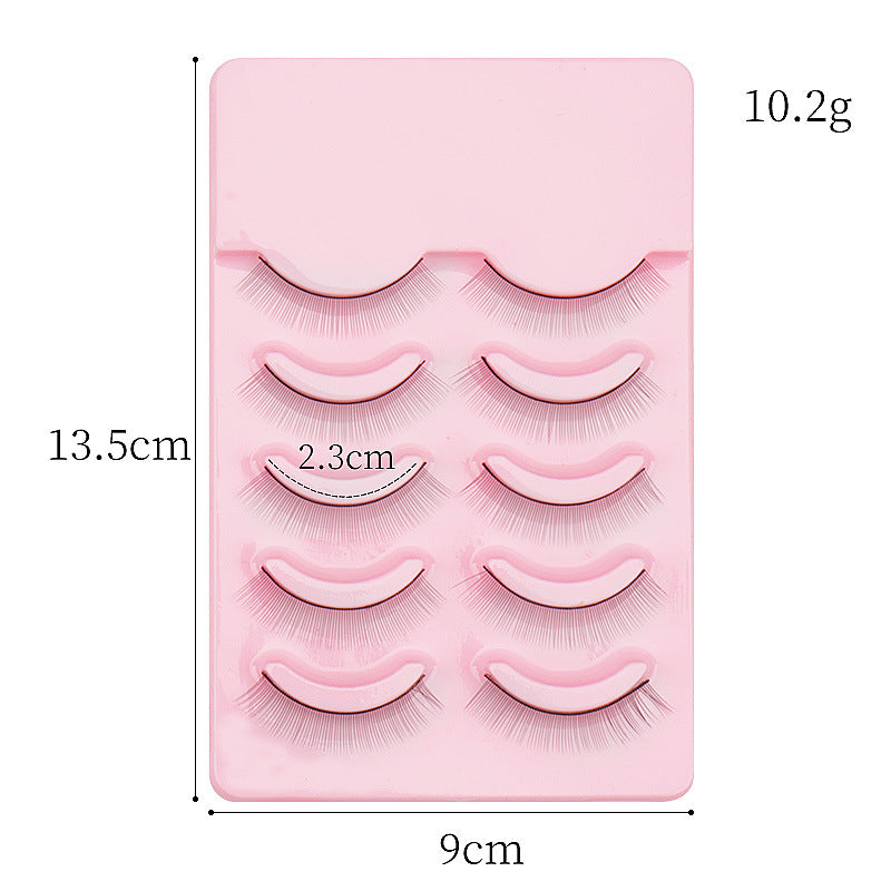 Wholesale 5 pairs of false eyelashes natural simulation grafting hard stem can support double eyelid stickers for beginners to practice eyelashes