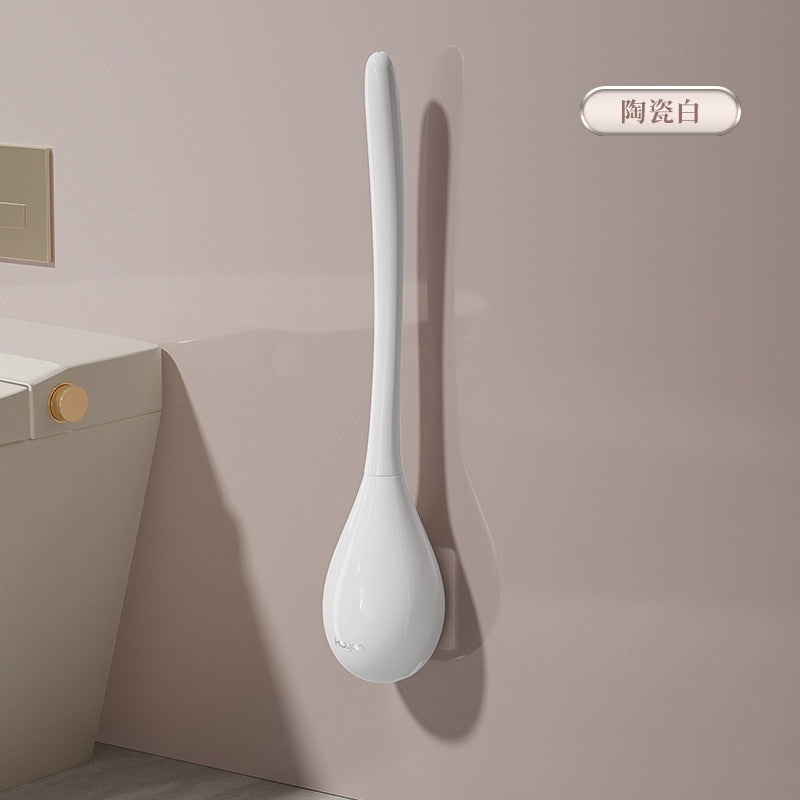 Toilet Brush No Dead Angle Household Non-Punch Toilet Silicone Brush Toilet Wall Hanging Long Handle Toilet Cleaning Artifact